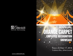 orange carpet - SUNY Cobleskill