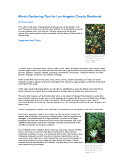 March Gardening Tips for Los Angeles County Residents