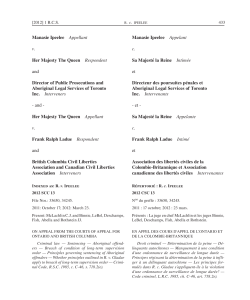 Manasie Ipeelee Appellant v. Her Majesty The Queen Respondent