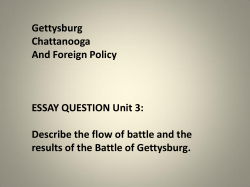 Gettysburg Chattanooga And Foreign Policy ESSAY QUESTION