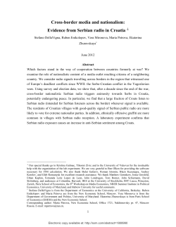 Cross-border media and nationalism: Evidence from Serbian radio