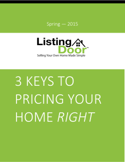 ListingDoor - 3 Keys to Pricing Your Home Right