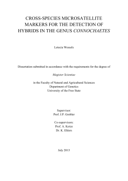 cross-species microsatellite markers for the detection of hybrids in