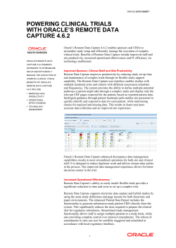 Oracle Remote Data Capture 4.6