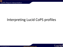Interpreting Lucid CoPS profiles
