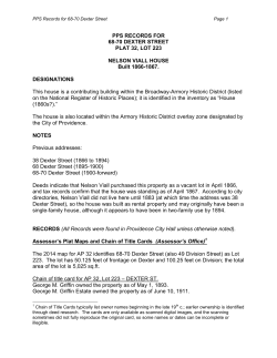 PPS RECORDS FOR - The PPS Gowdey Database