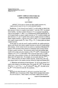 almost complex structures on - American Mathematical Society
