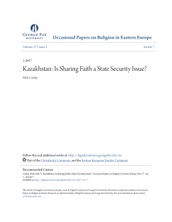 Kazakhstan: Is Sharing Faith a State Security Issue?