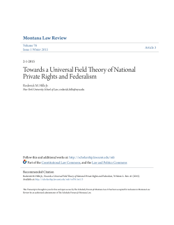 Towards a Universal Field Theory of National Private Rights and