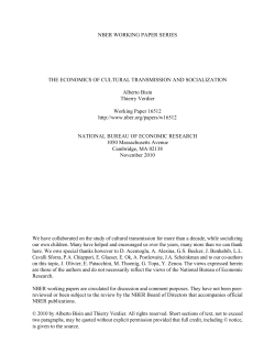 The Economics of Cultural Transmission and Socialization