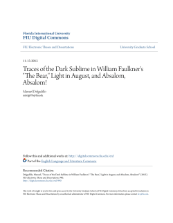 Traces of the Dark Sublime in William Faulkner`s