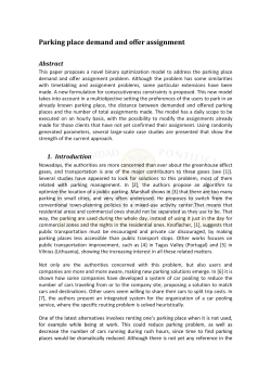 Parking place demand and offer assignment