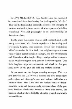 Give Me Liberty - Laura Ingalls Wilder, Frontier Girl