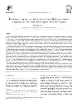 Ecosystem response to Lateglacial and early