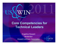 Core Competencies for Technical Leaders