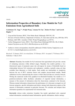 Information Properties of Boundary Line Models for N2O