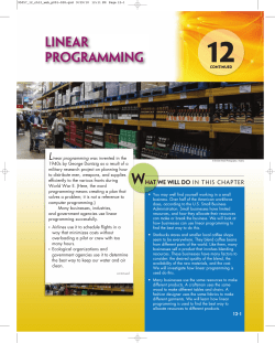 Linear Programming