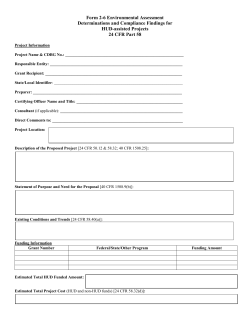 Form 2-6 Environmental Assessment Determinations and