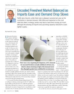 Uncoated Freesheet Market Balanced as Imports Ease and Demand