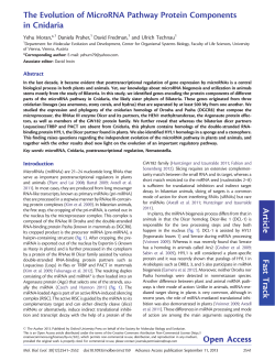 The Evolution of MicroRNA Pathway Protein Components in Cnidaria
