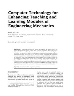 Computer technology for enhancing teaching and learning modules