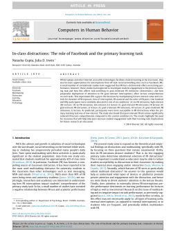In-class distractions: The role of Facebook and