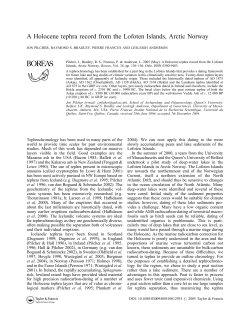 A Holocene tephra record from the Lofoten Islands, Arctic Norway
