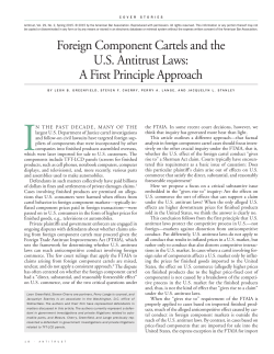 Foreign Component Cartels and the US Antitrust Laws