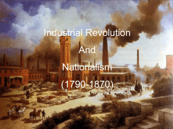 Industrial Revolution And Nationalism (1790