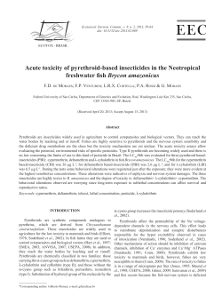 Acute toxicity of pyrethroid-based insecticides in the