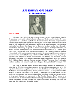 an essay on man - Robert C. Walton