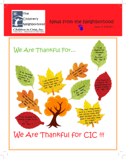 Fall 2011 Newsletter - Children in Crisis, Inc.