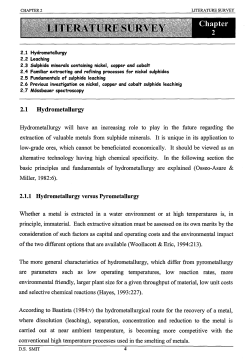 2.1 Hydrometallurgy