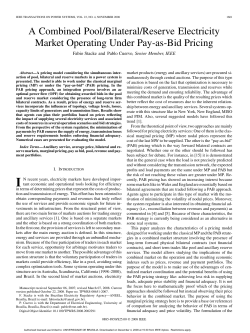 A Combined Pool/Bilateral/Reserve Electricity Market
