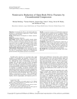 Noninvasive Reduction of Open-Book Pelvic Fractures by