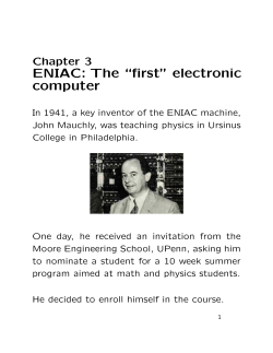 ENIAC - Computer Science and Technology