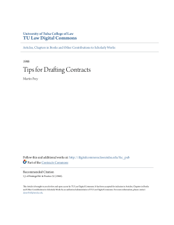 Tips for Drafting Contracts - TU Law Digital Commons