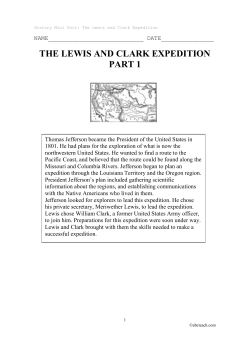 the lewis and clark expedition part 1