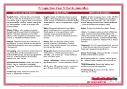 Curriculum Maps Y5 - Fir Bank Primary School