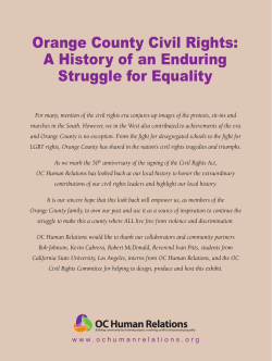 Orange County Civil Rights: A History of an Enduring Struggle for