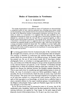Modes of Gastrulation in Vertebrates By C. H. WADDINGTON