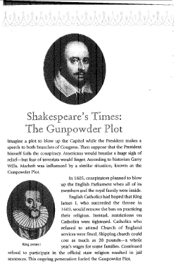 Sh kespe re s `rimes: The Gunpowde PLot