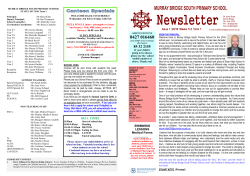 BELL TIMES Issue 1 2/2/16 Weeks 1+2 Term 1 SWIMMING