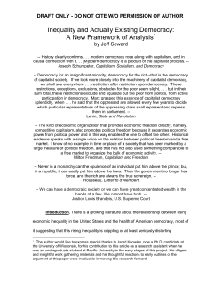 Inequality and Actually Existing Democracy