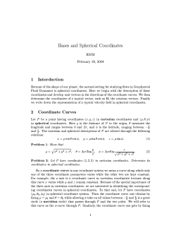 ases and Spherical Coordinates RMM February 29, 2004 1