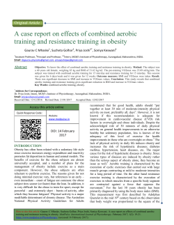 A case report on effects of combined aerobic training