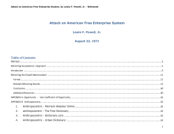 Attack on American Free Enterprise System