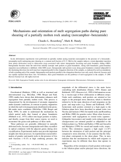 Mechanisms and orientation of melt segregation paths during pure