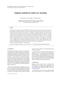 Epipolar methods for multi-view sketching