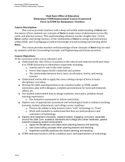 Force in STEM for Elementary Teachers
